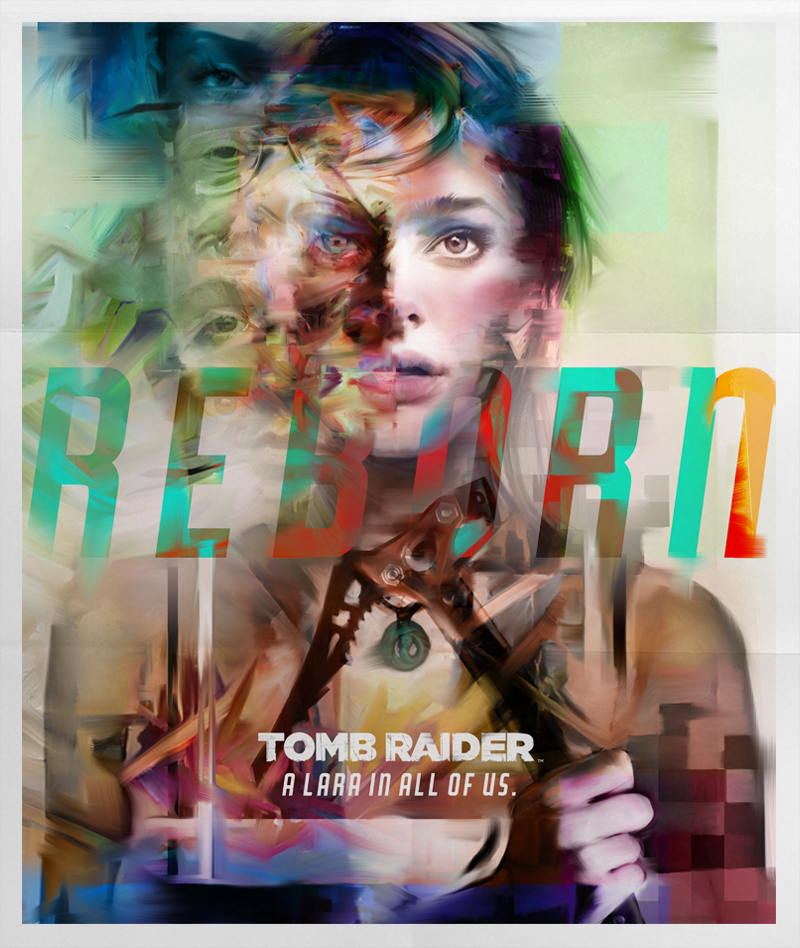 Tomb Rader Reborn Poster with Typography